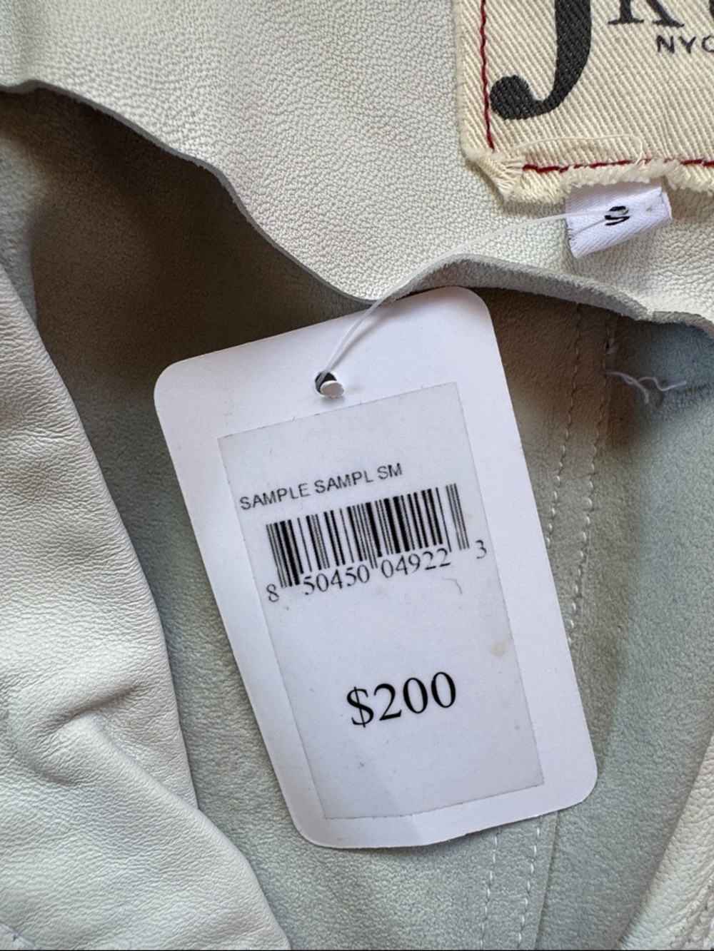 White Floral Fringe Leather Jacket - Women's - Picture 3 of 3